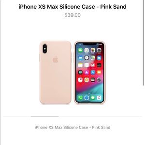 iPhone XS Max light sand silicone apple case